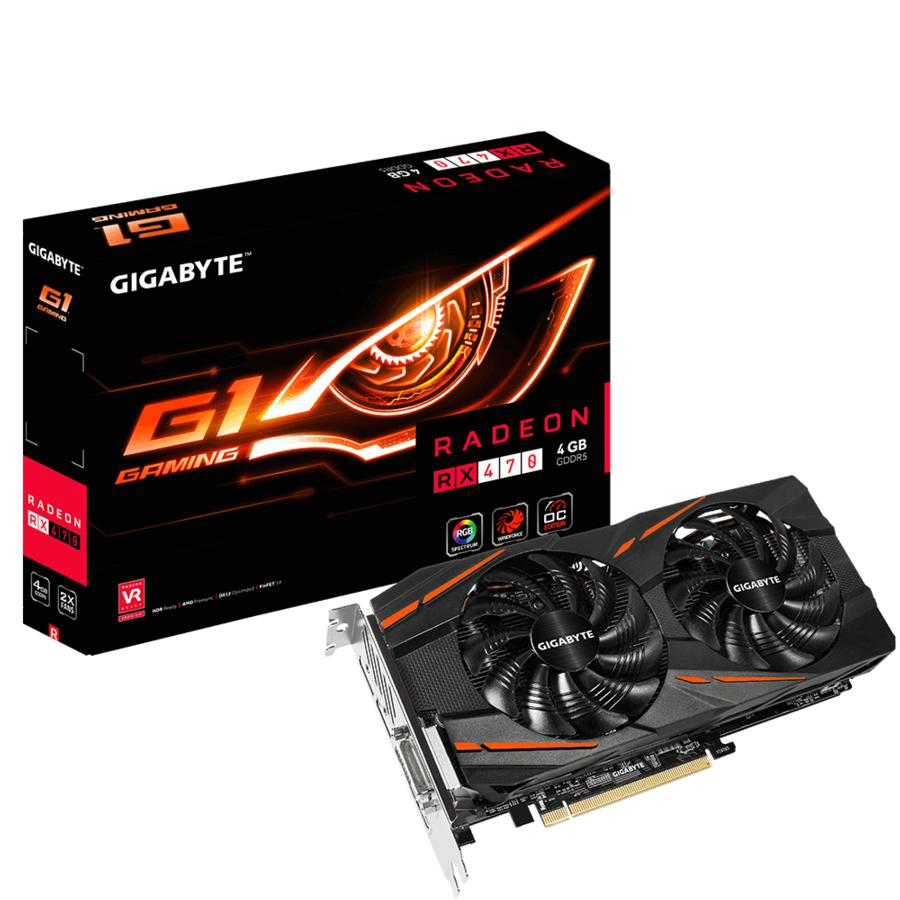 Tarjeta Gráfica - Gigabyte GV-RX470G1 GAMING-4GD Radeon RX 470 4GB GDDR5