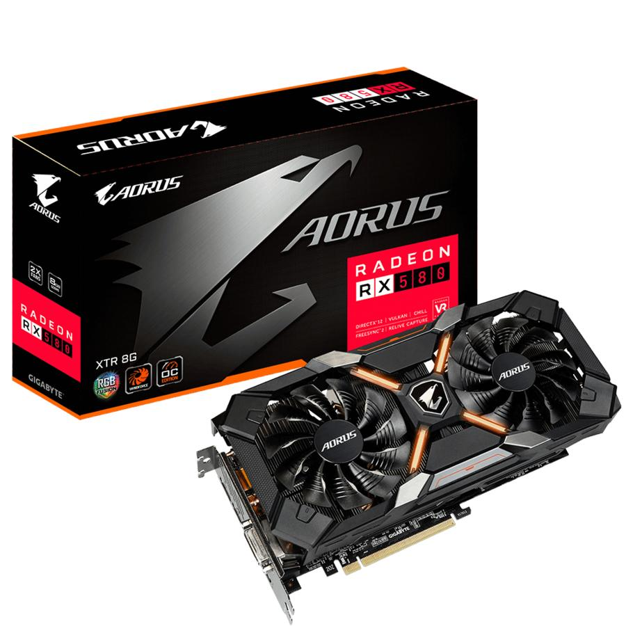 Tarjeta Gráfica - Gigabyte GV-RX580XTRAORUS-8GD, Radeon RX 580, 8GB GDDR5