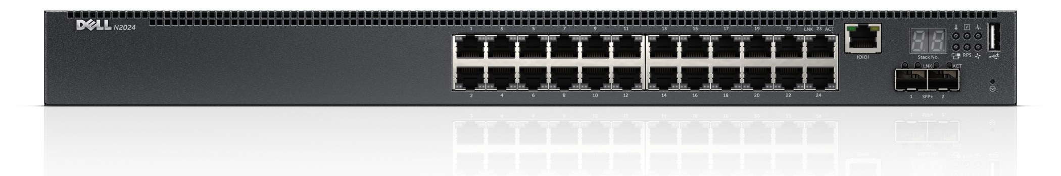 DELL PowerConnect N2024 Managed network switch L3 Gigabit Ethernet (10/100/1000) 1U Negro