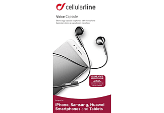 Cellular Line Voice Capsule Dentro de oído Binaural Alámbrico Negro auriculares para móvil
