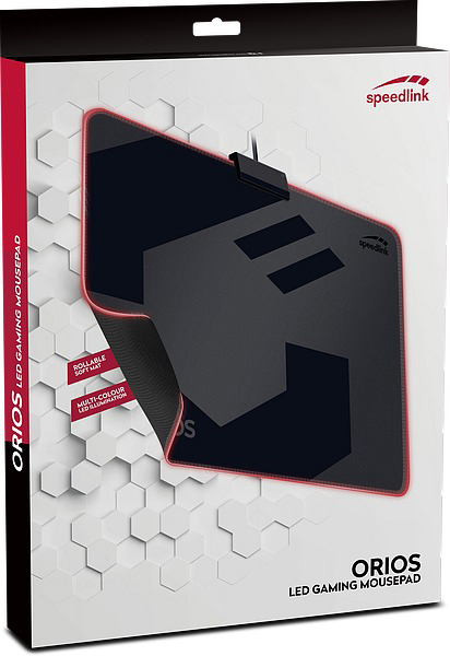 SPEEDLINK Gaming Mauspad Orios LED Soft, schwarz/grau (SL-620105-BK)