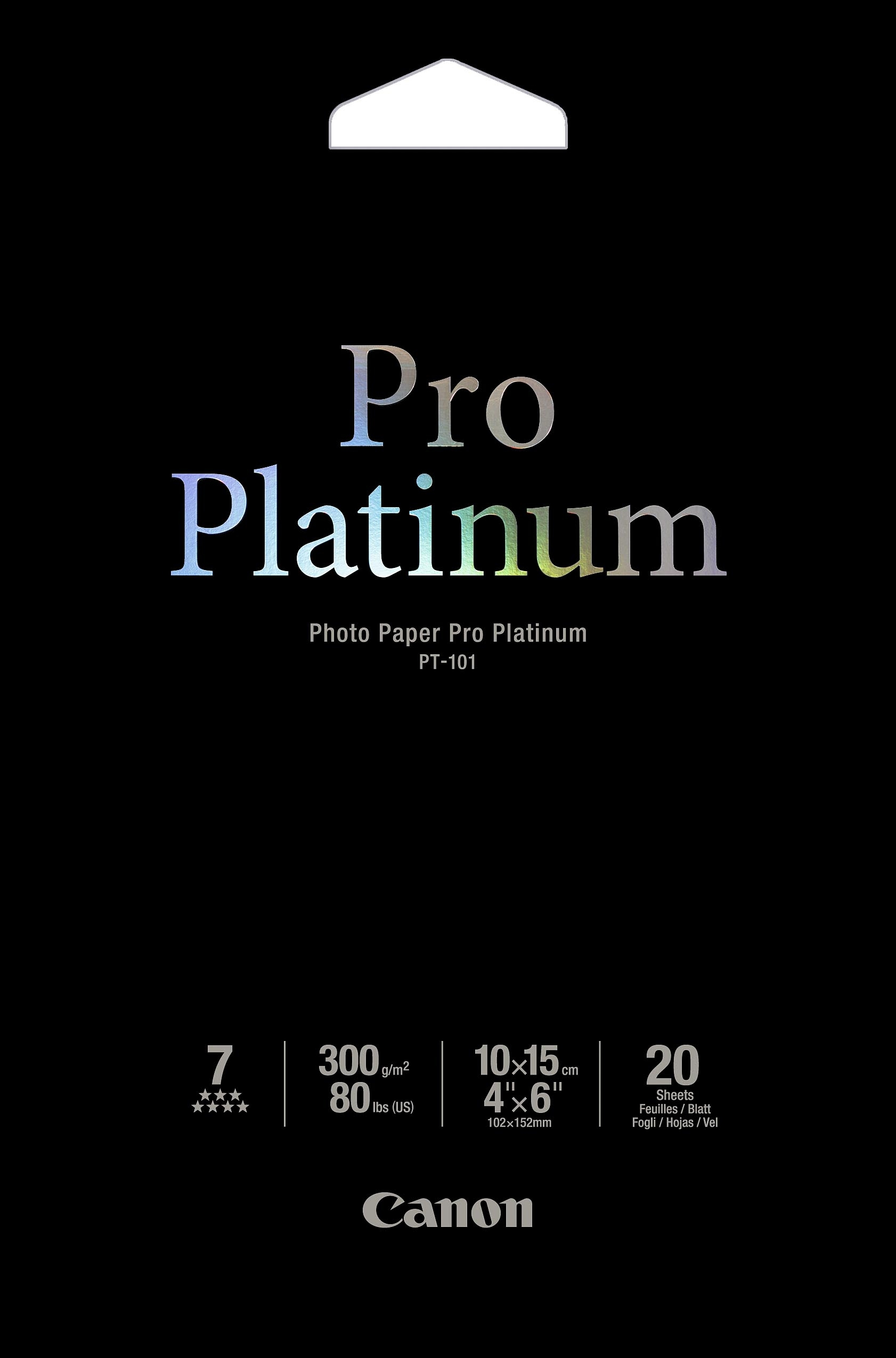 Canon Photo Paper Pro Platinum - Papel fotográfico brillante   - 100 x 150 mm - 300 g/m2