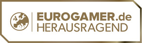 Eurogamer.de Logo. Text: 'HERAUSRAGEND'.