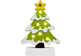 CHRISTMAS LIGHTING CDM 64 LED-es asztali dekoráció, filc, fenyő, 4,5V