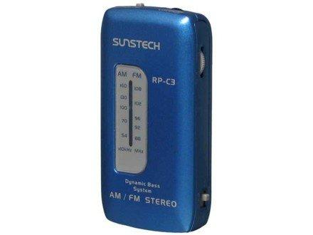 Radio portátil - Sunstech RPC 3, AM/FM, Azul