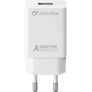 Cargador USB - CellularLine ACHSMUSB15WW, Universal, 15W,  Blanco