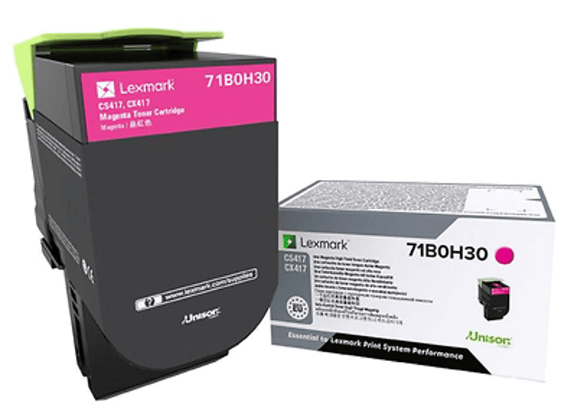 Cartucho de tinta | Lexmark 71B0H30 Tóner de láser Magenta tóner y Cartucho de tinta