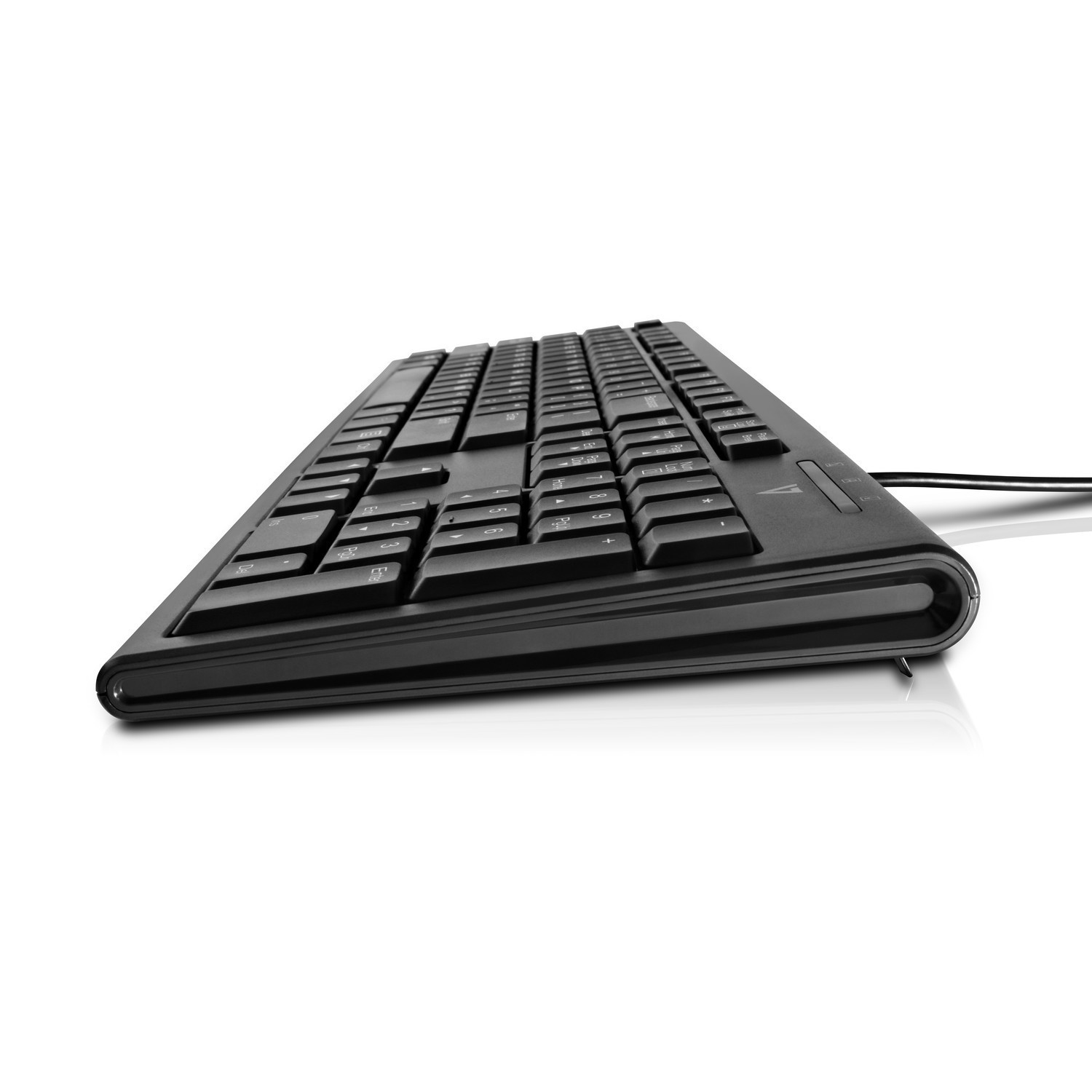 Pack Teclado + Ratón - V7 CKU100, USB, AZERTY, Negro