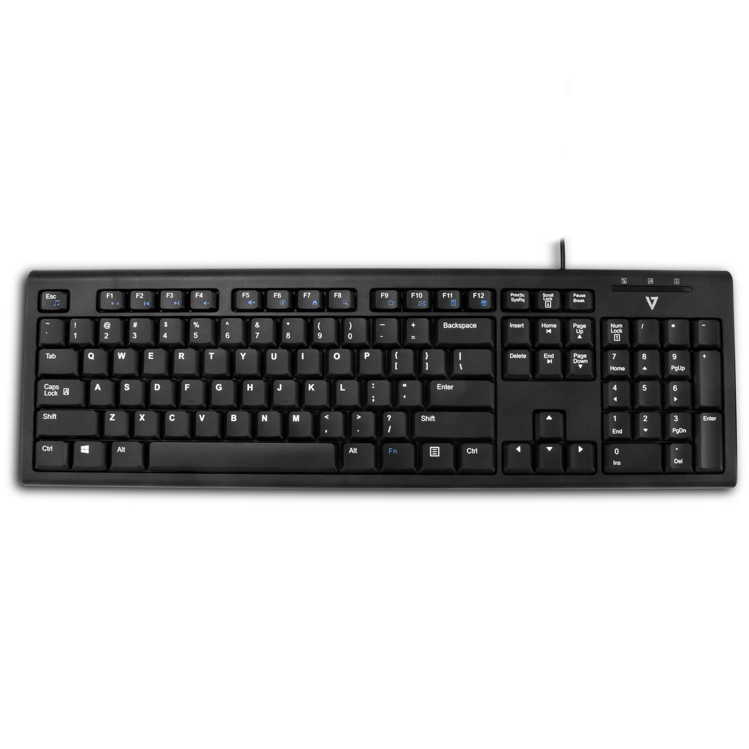 Pack Teclado + Ratón - V7 CKU100, USB, AZERTY, Negro