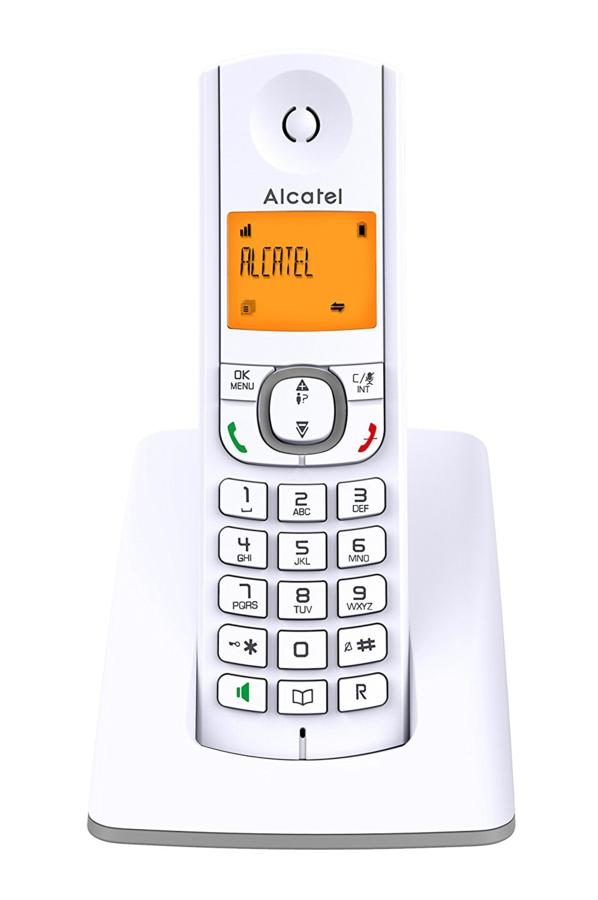 Alcatel F530 Teléfono DECT Identificador de llamadas Gris, Blanco