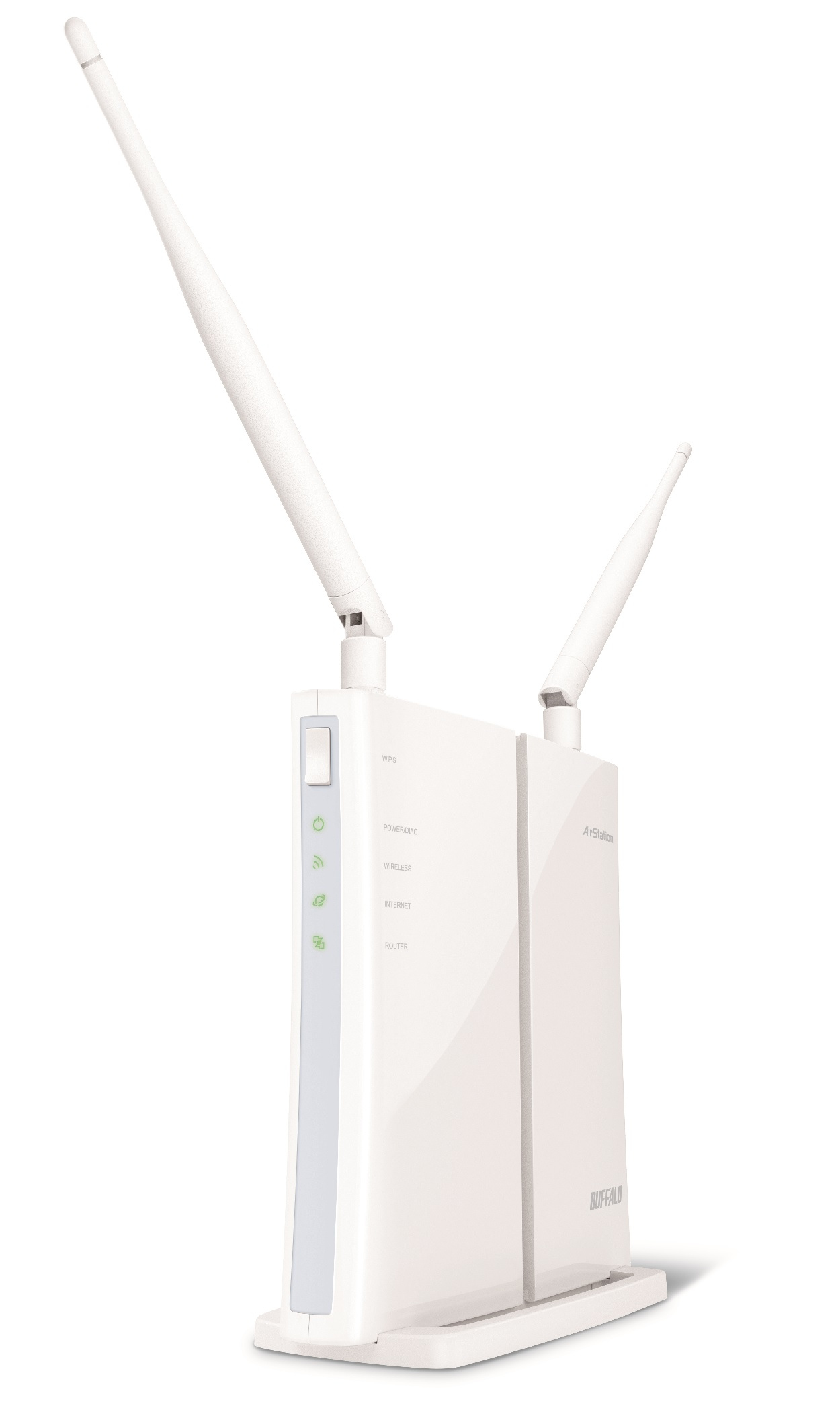 Router - Buffalo AirStation WBMR-300HPD, Banda única (2,4 GHz), Ethernet rápido, Blanco