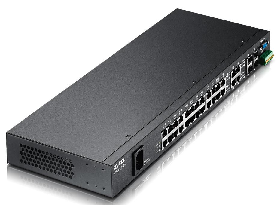 ZyXEL MES3500-24 Conmutador de red administrado L2 Fast Ethernet (10/100) Negro
