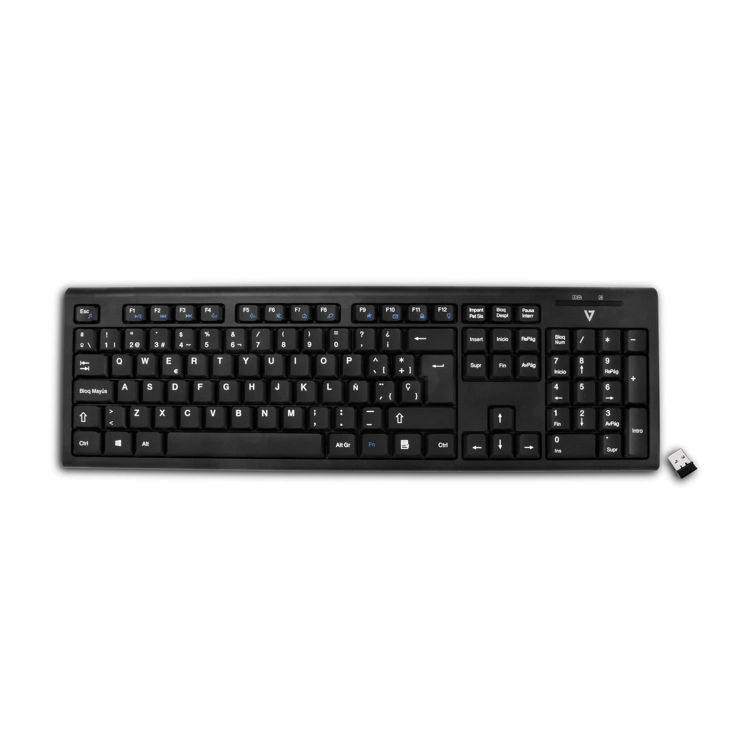 Pack Teclado + Ratón - V7 CKW100SP, Inalámbrico