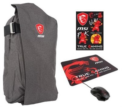 MSI GE/GS Gaming Xmas Pack 2017 Mochila Gris