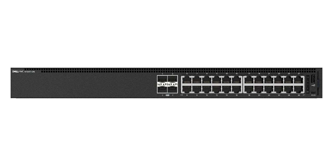 DELL N1124T-ON Gestionado L2 Gigabit Ethernet (10/100/1000) 1U Negro