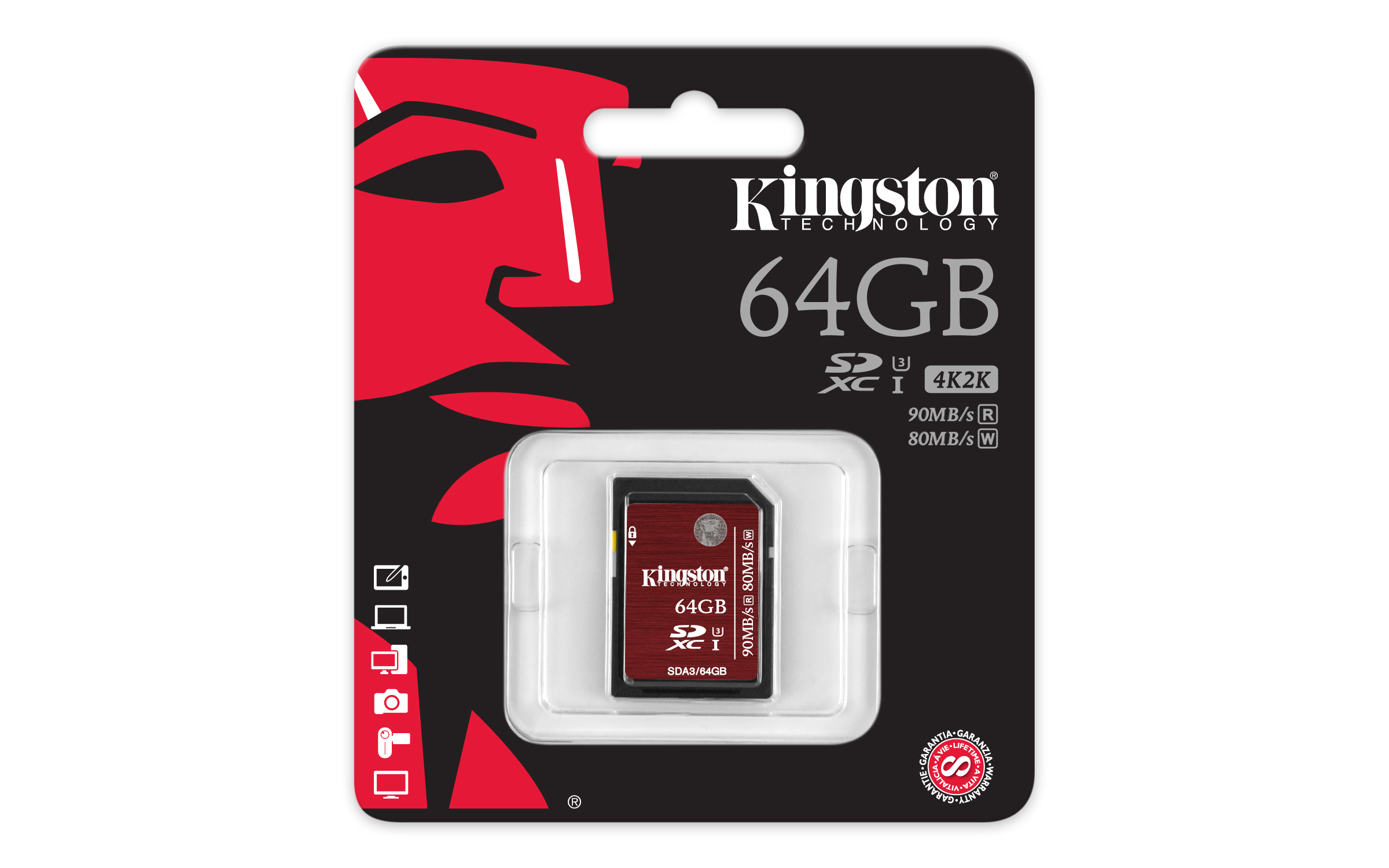 Kingston Technology SDXC UHS-I U3 64GB 64GB SDXC UHS Clase 3 memoria flash