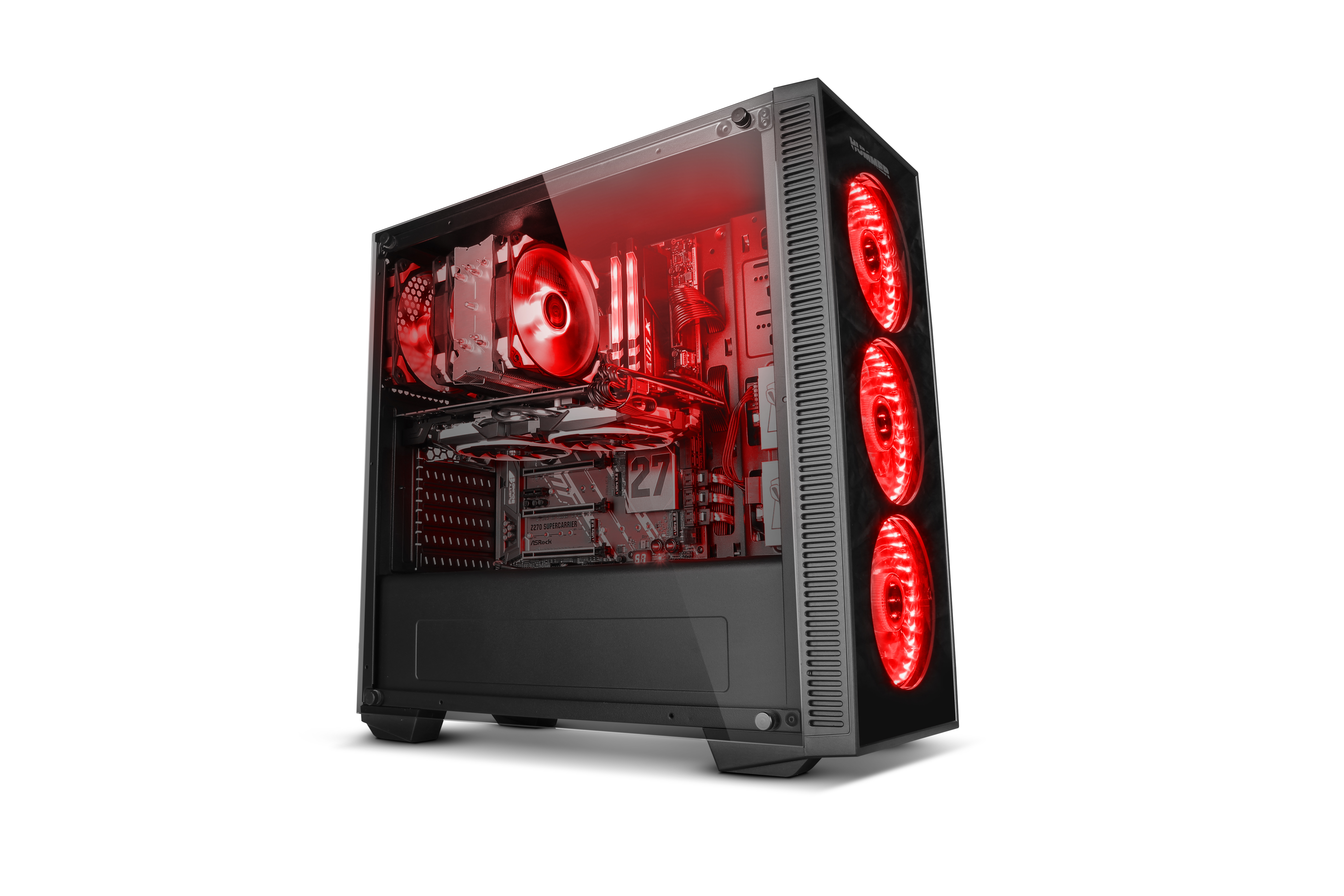 NOX Hummer TG RGB Torre Negro carcasa de ordenador
