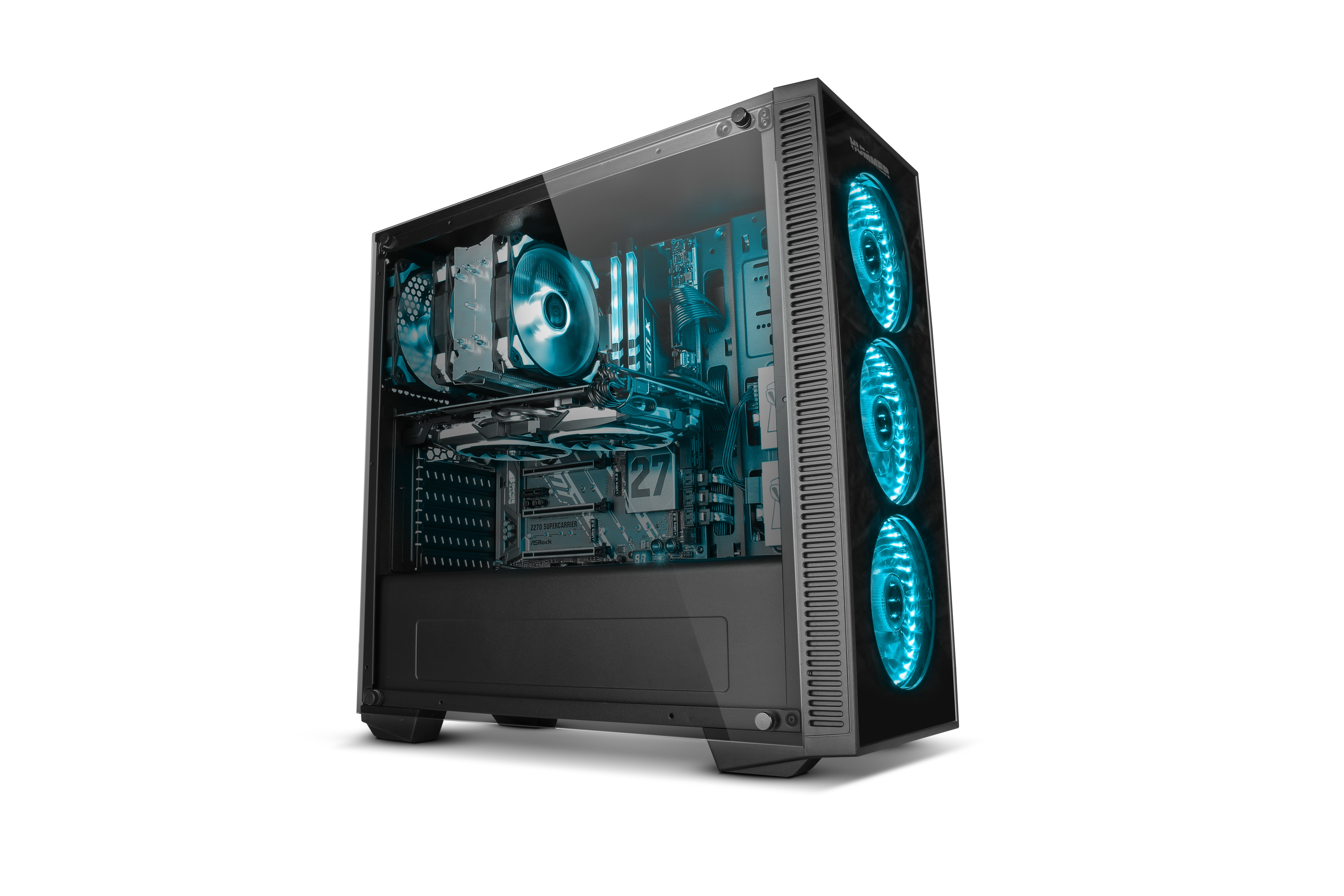 NOX Hummer TG RGB Torre Negro carcasa de ordenador