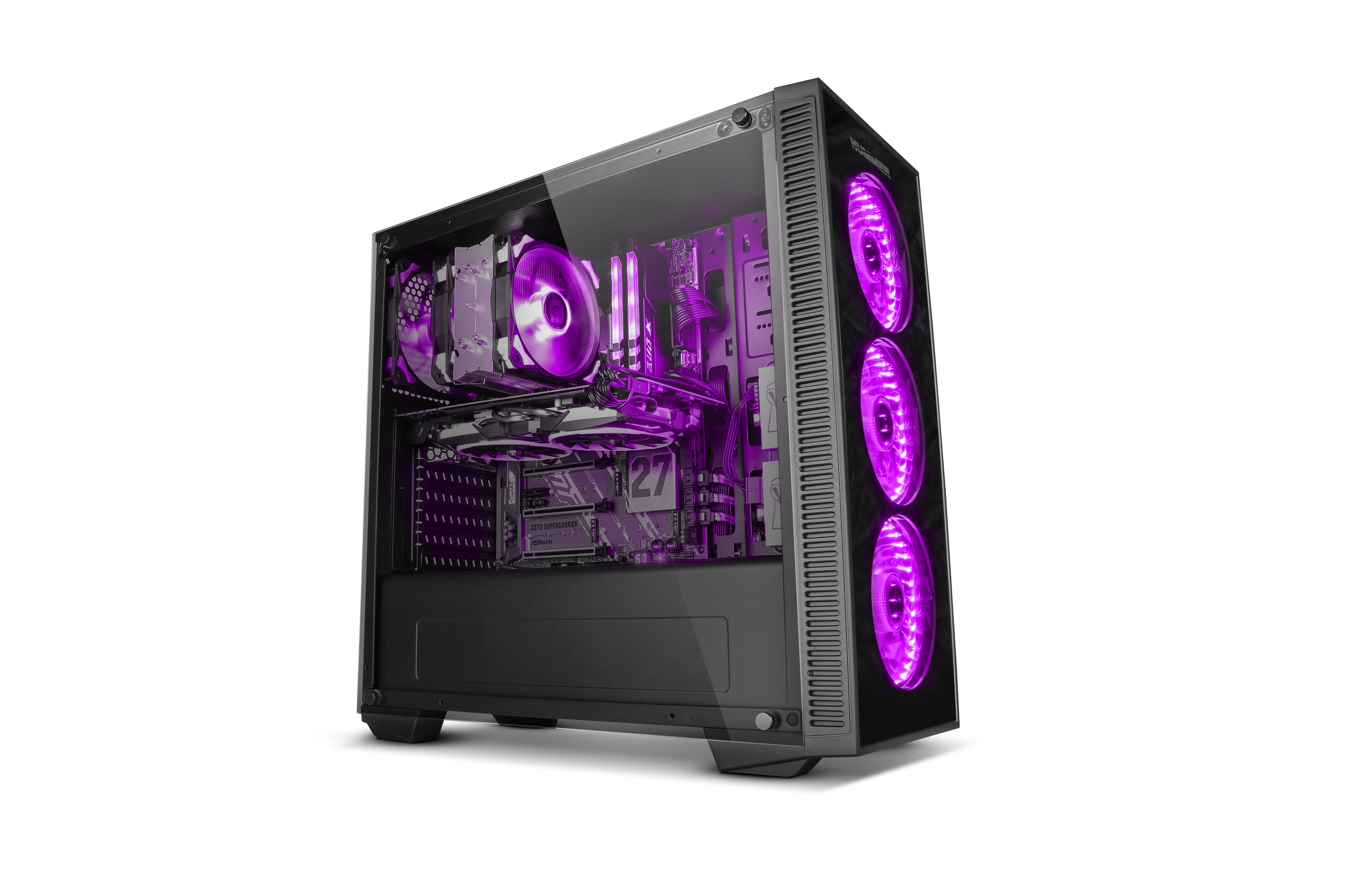 NOX Hummer TG RGB Torre Negro carcasa de ordenador