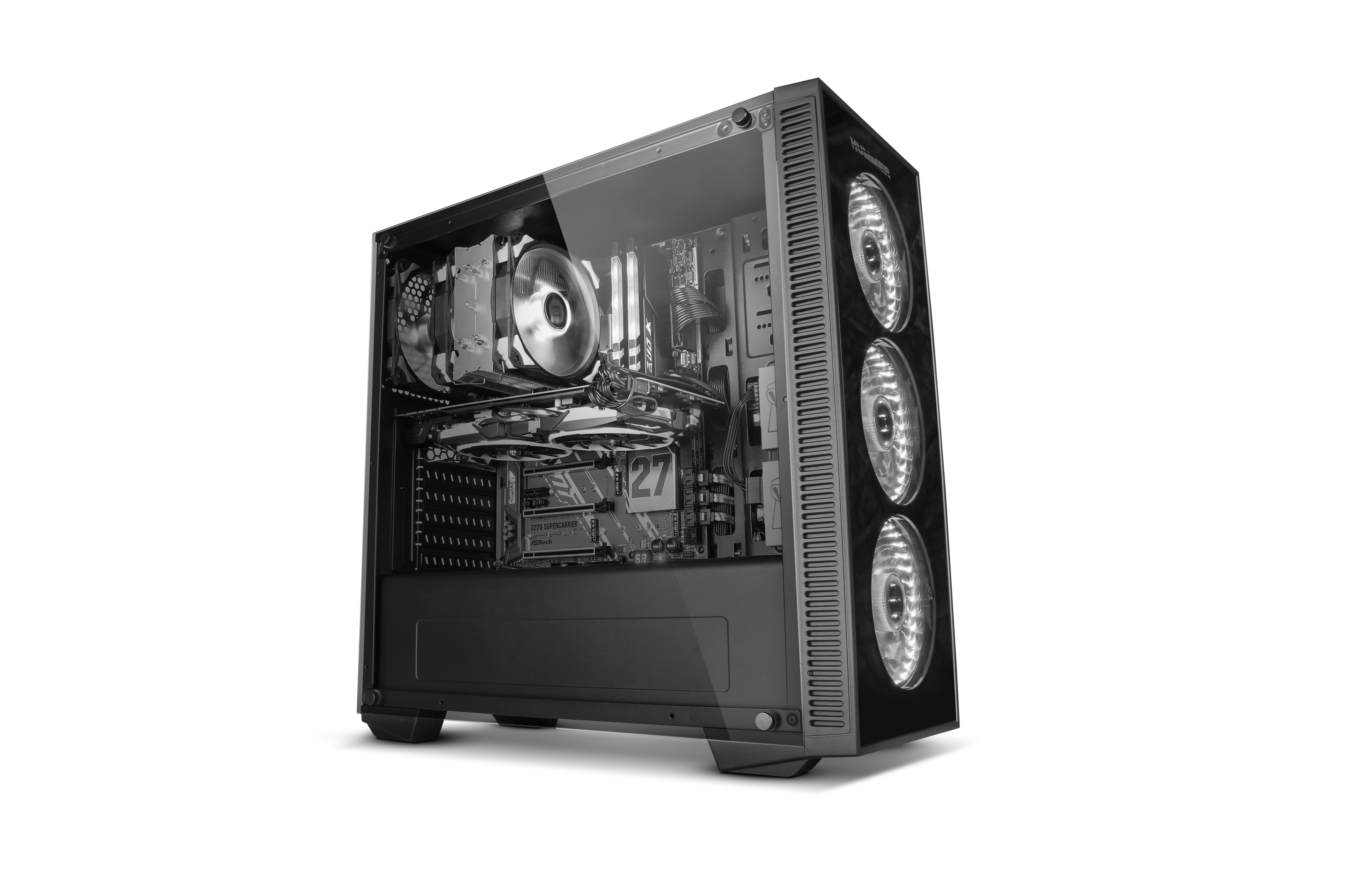 NOX Hummer TG RGB Torre Negro carcasa de ordenador