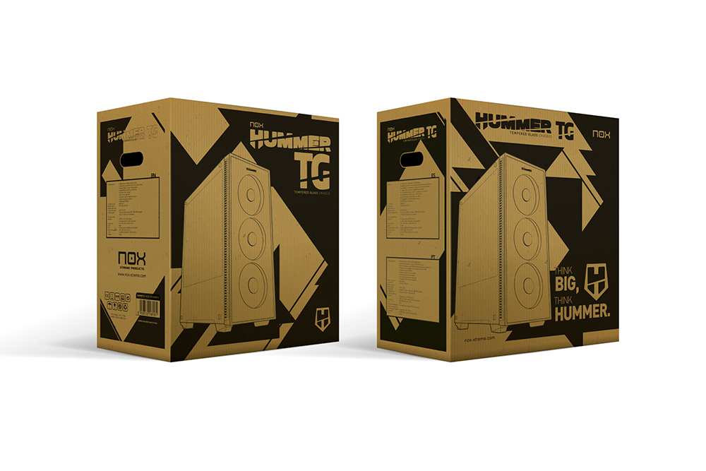 NOX Hummer TG RGB Torre Negro carcasa de ordenador