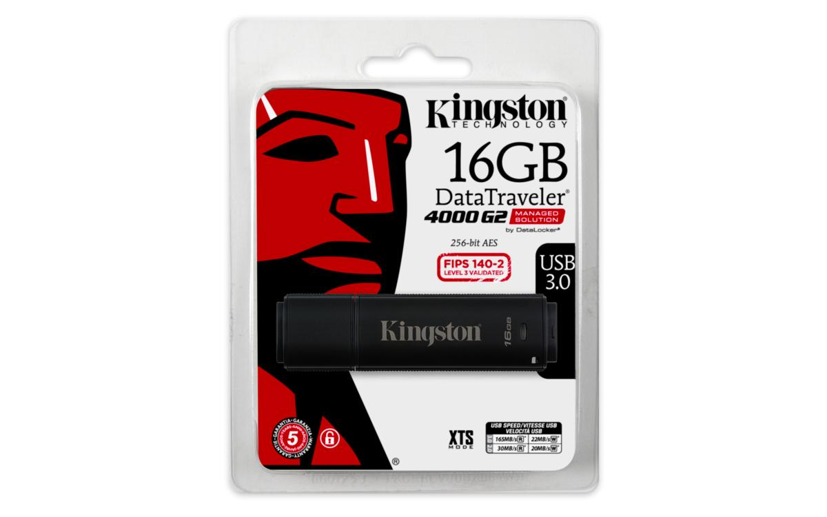 Pendrive de 16GB - Kingston Technology DataTraveler 4000G2, Gestionado, USB 3.0 (3.1 Gen 1), Tipo A