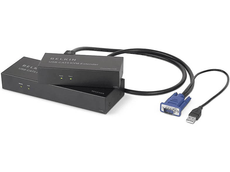 Belkin OmniView® USB CAT5 Extender & KVM Switch Negro interruptor KVM