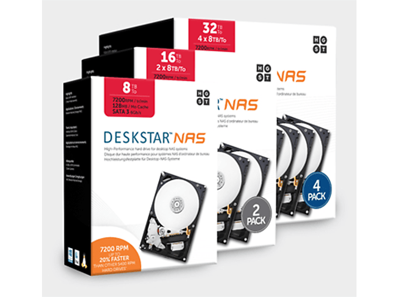 Servidor NAS | HGST Deskstar 0S04005 4000GB Serial ATA III disco duro interno