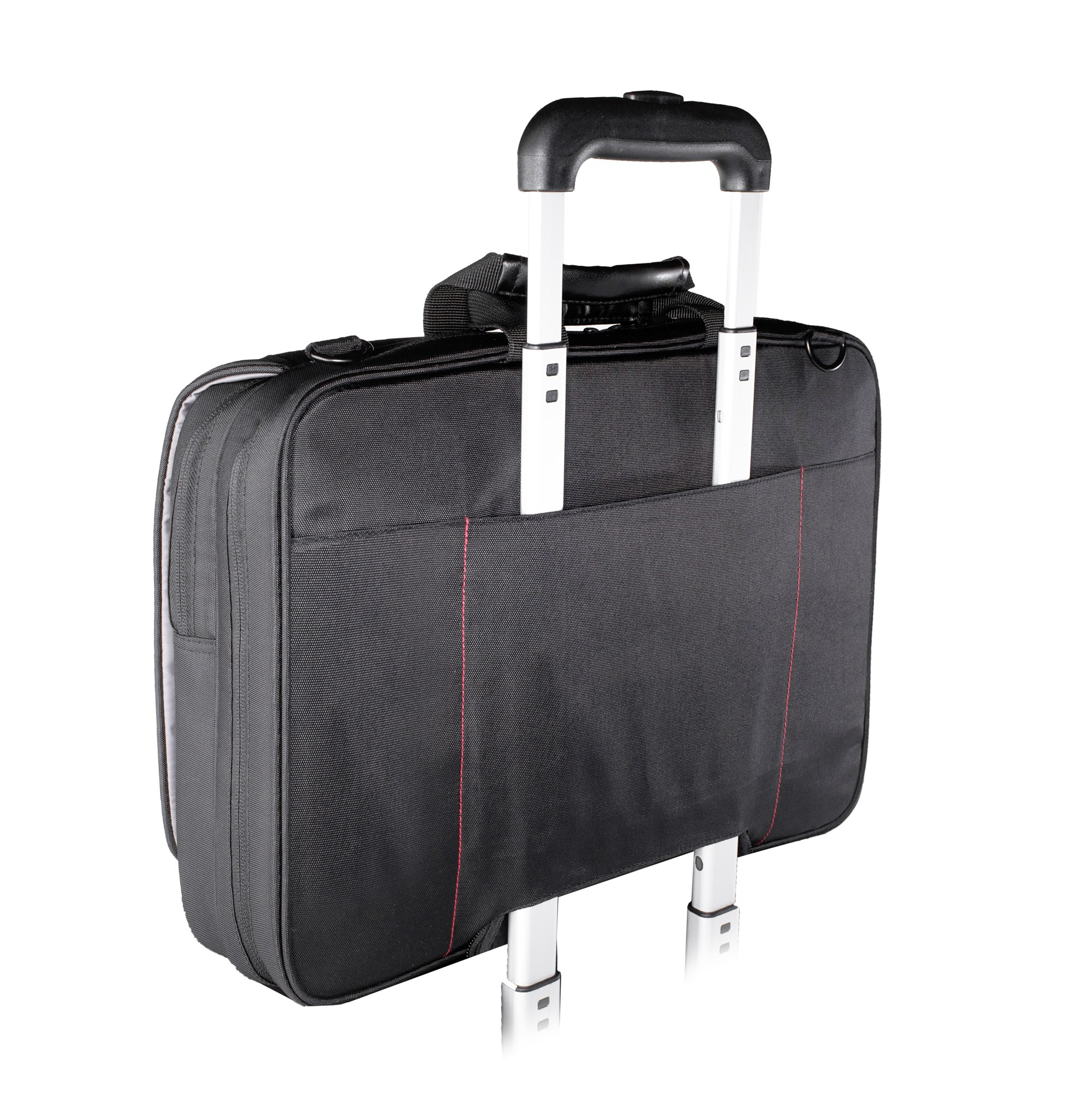 V7 Edge Laptop Toploader - Funda de transporte para portátil - 16.1" - negro con toques rojos