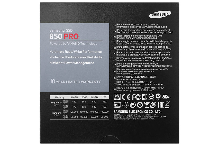 Samsung 850 PRO 256GB 2.5" Serial ATA III