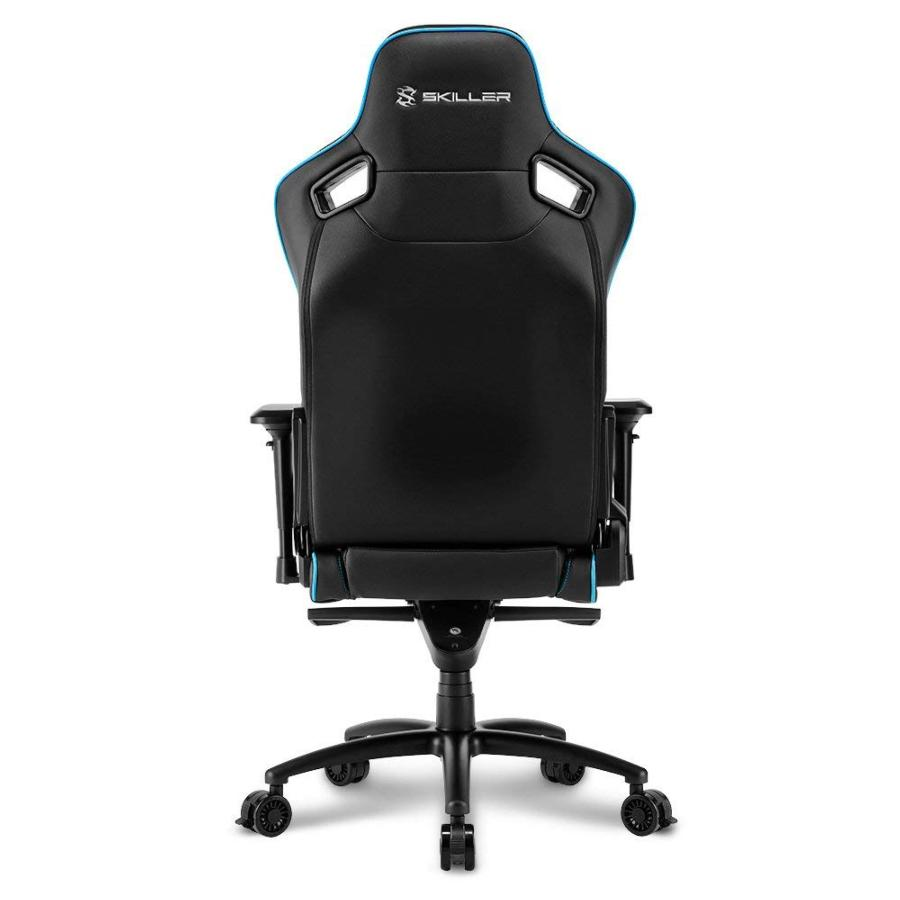 Silla gaming - Sharkoon Skiller SGS4, Asiento acolchado, Azul y negro