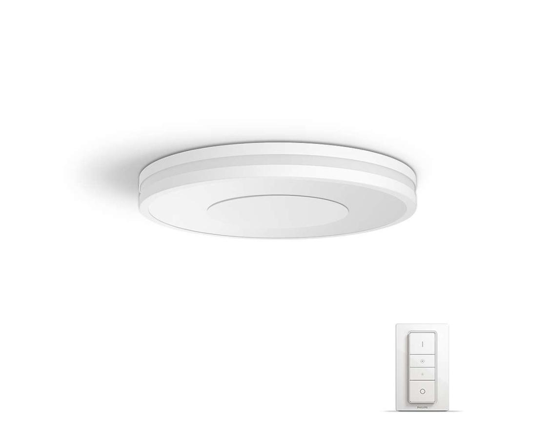 Plafón LED - Philips Hue Being, LED Blanco inteligente con mando, Luz blanca de cálida a fría