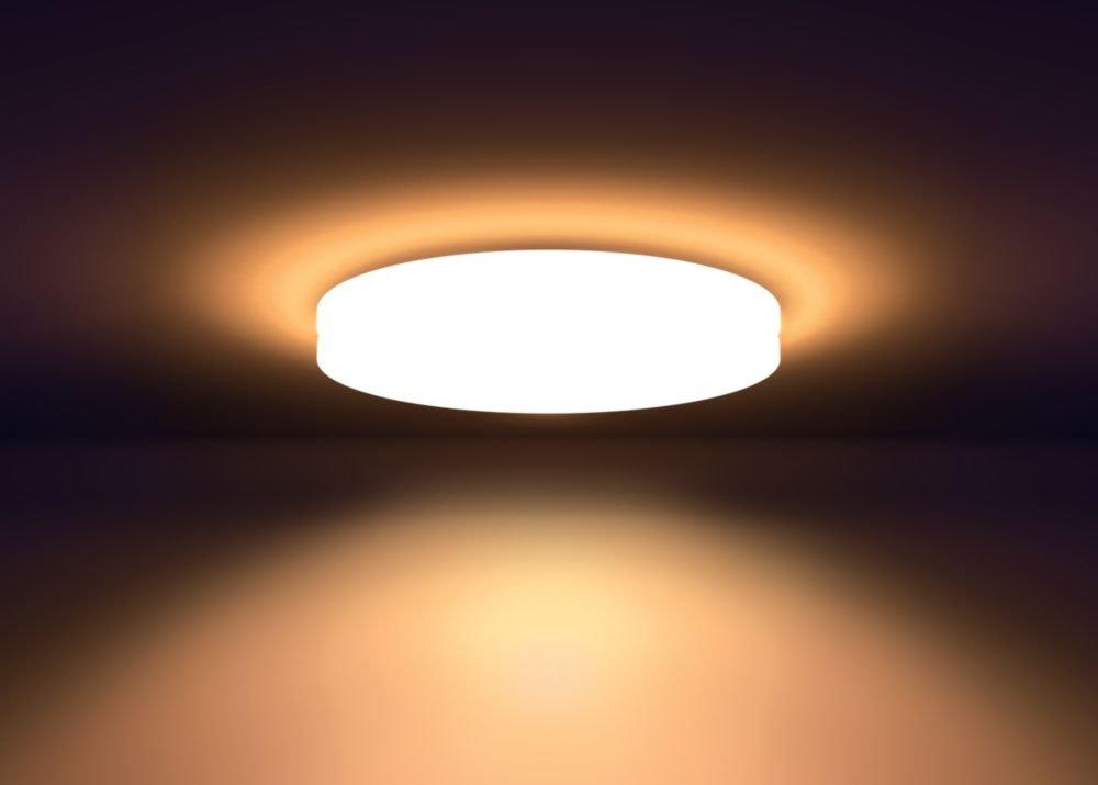 Plafón LED - Philips Hue Being, LED Blanco inteligente con mando, Luz blanca de cálida a fría