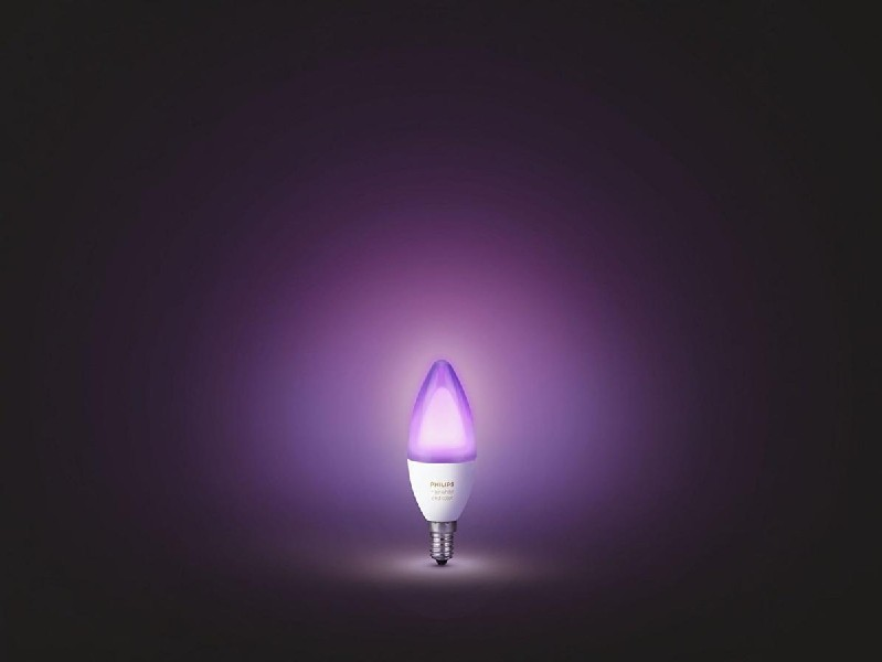 Pack 2 bombillas LED vela inteligentes E14 Philips Hue, Luz Blanca y de Color, Domótica