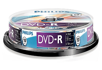 Bobina DVD-R - Philips DVD-R DM4S6B10F/00, 10 unidades, 4.7 GB