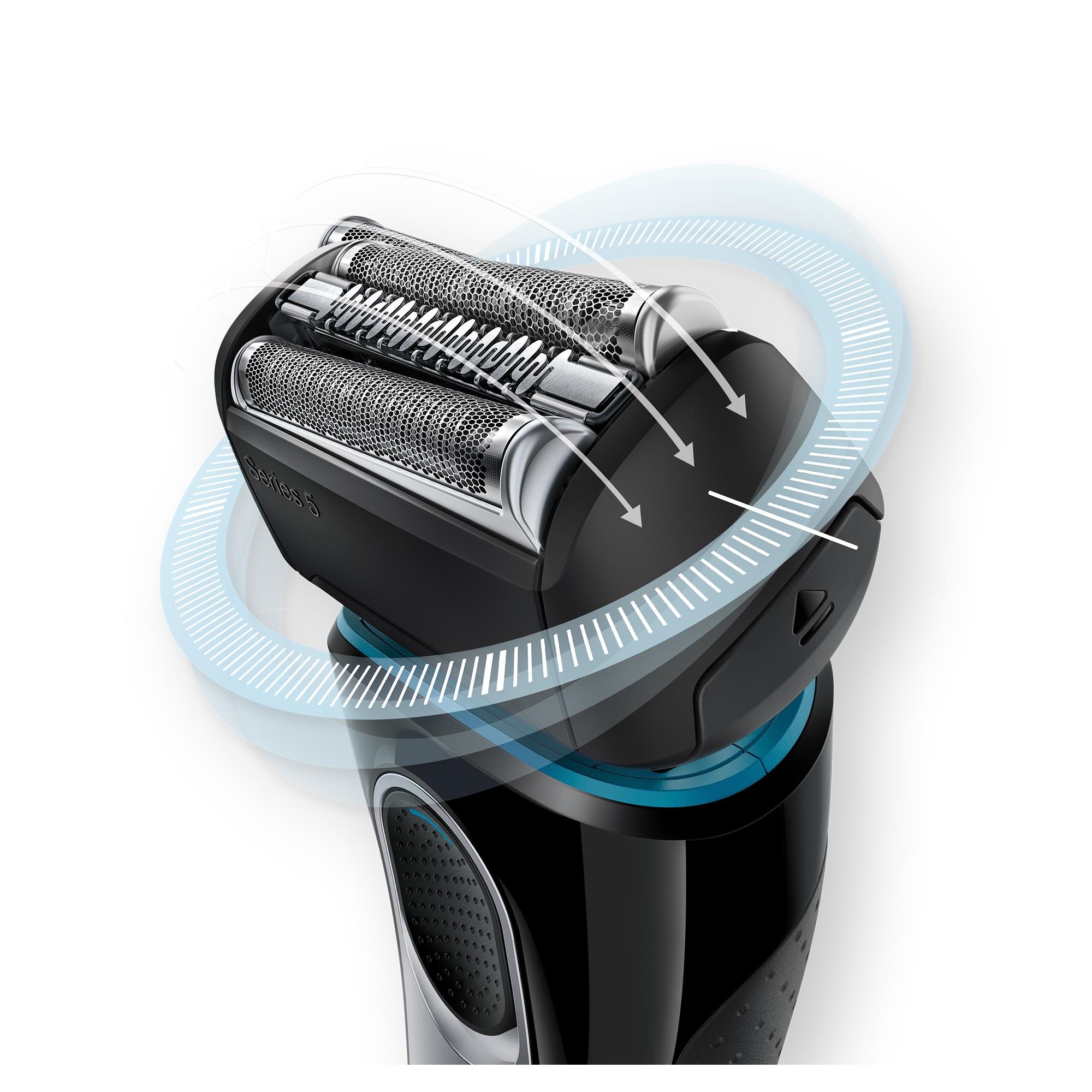BRAUN Braun Series 5 mit Braun Armbanduhr Rasierer Schwarz (8-D Technologie, Reinigungsstation: Nein)