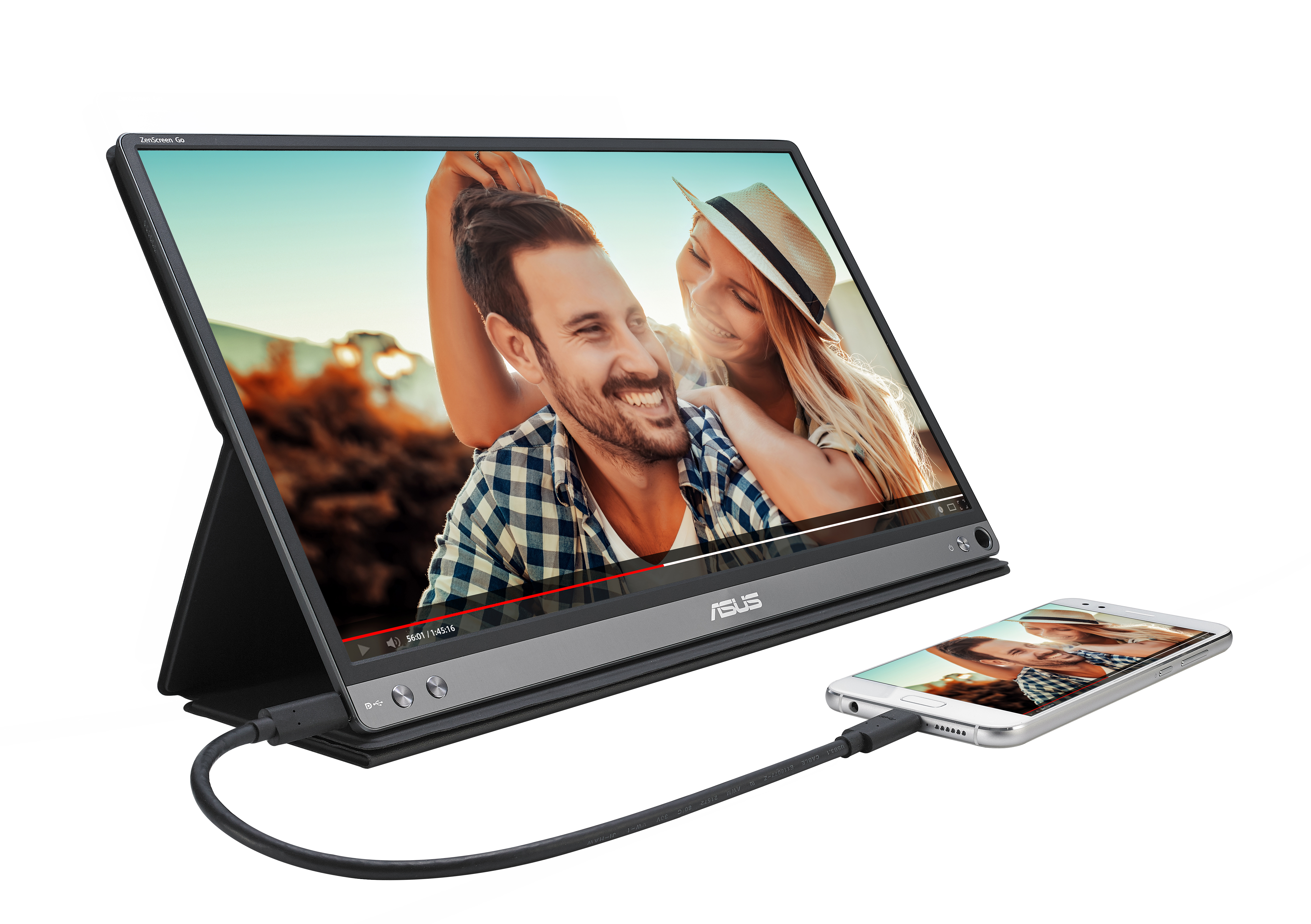 ASUS ZenScreen Go MB16AP 15,6 Zoll  Full-HD  tragbarer Monitor  5 ms Reaktionszeit  