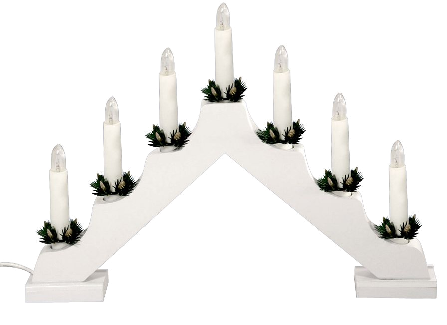 CHRISTMAS LIGHTING KAD 03 Gyertyapiramis, fehér, 7 izzó, 230V