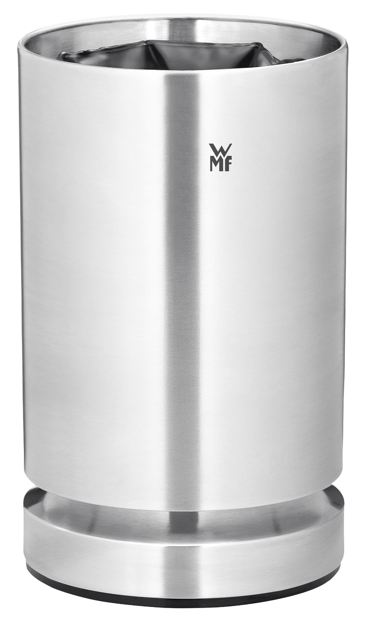 Edelstahlbehälter mit dem WMF-Logo.