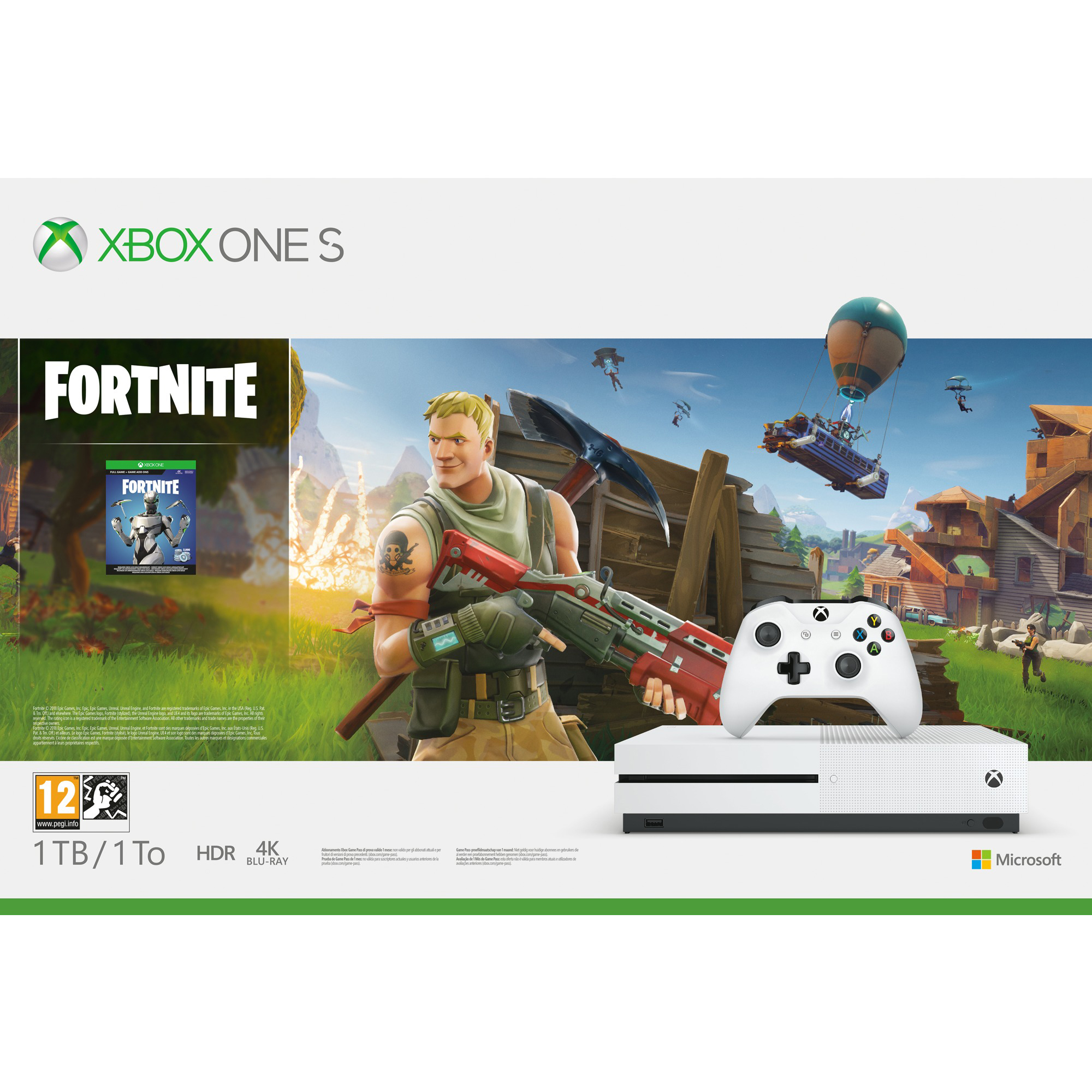 MICROSOFT Xbox One S 1TB Konsole - Fortnite Bundle