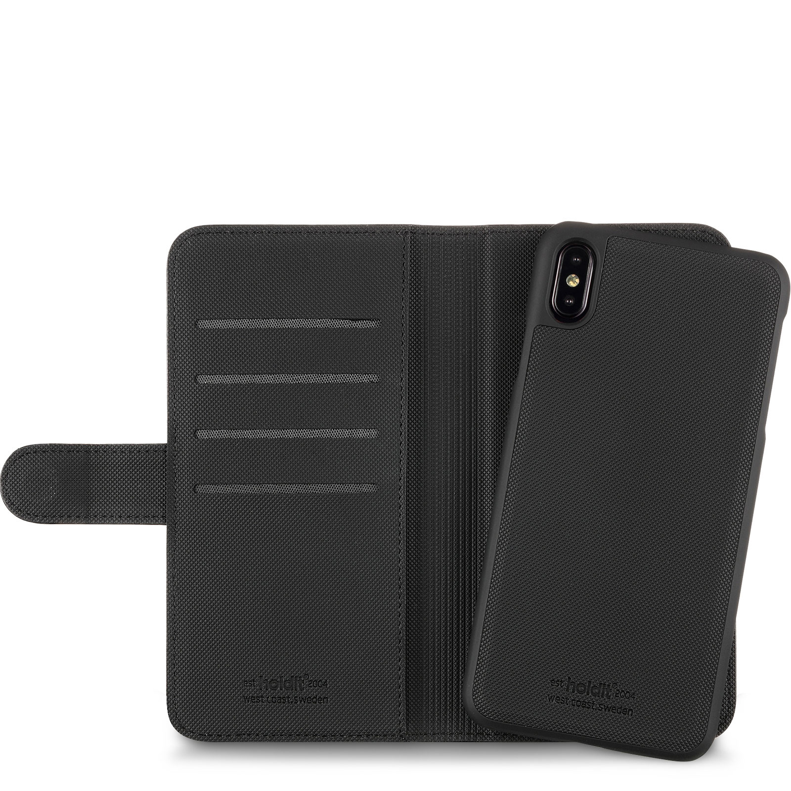 HOLDIT Wallet, Bookcover, Apple, iPhone XS Max, Schwarz
