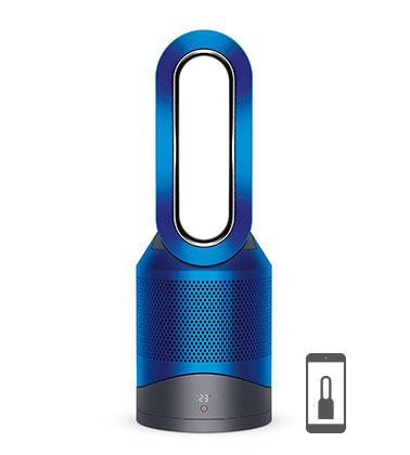 DYSON 305575-01 Pure Hot+Cool Luftreiniger Anthrazit/Blau (2000 Watt, 360 ° HEPA-Filter aus Borosilikat-Glasmikrofasern, Aktivkohlefilter, Gummivakuumversiegelung)