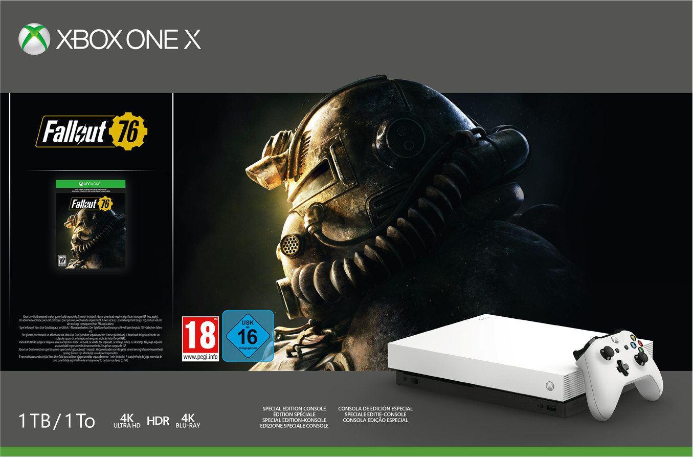 MICROSOFT Xbox One X 1 TB + Fallout 76