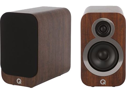 Q-ACOUSTICS 3020i - Paire d'enceintes d'étagère (Noyer)