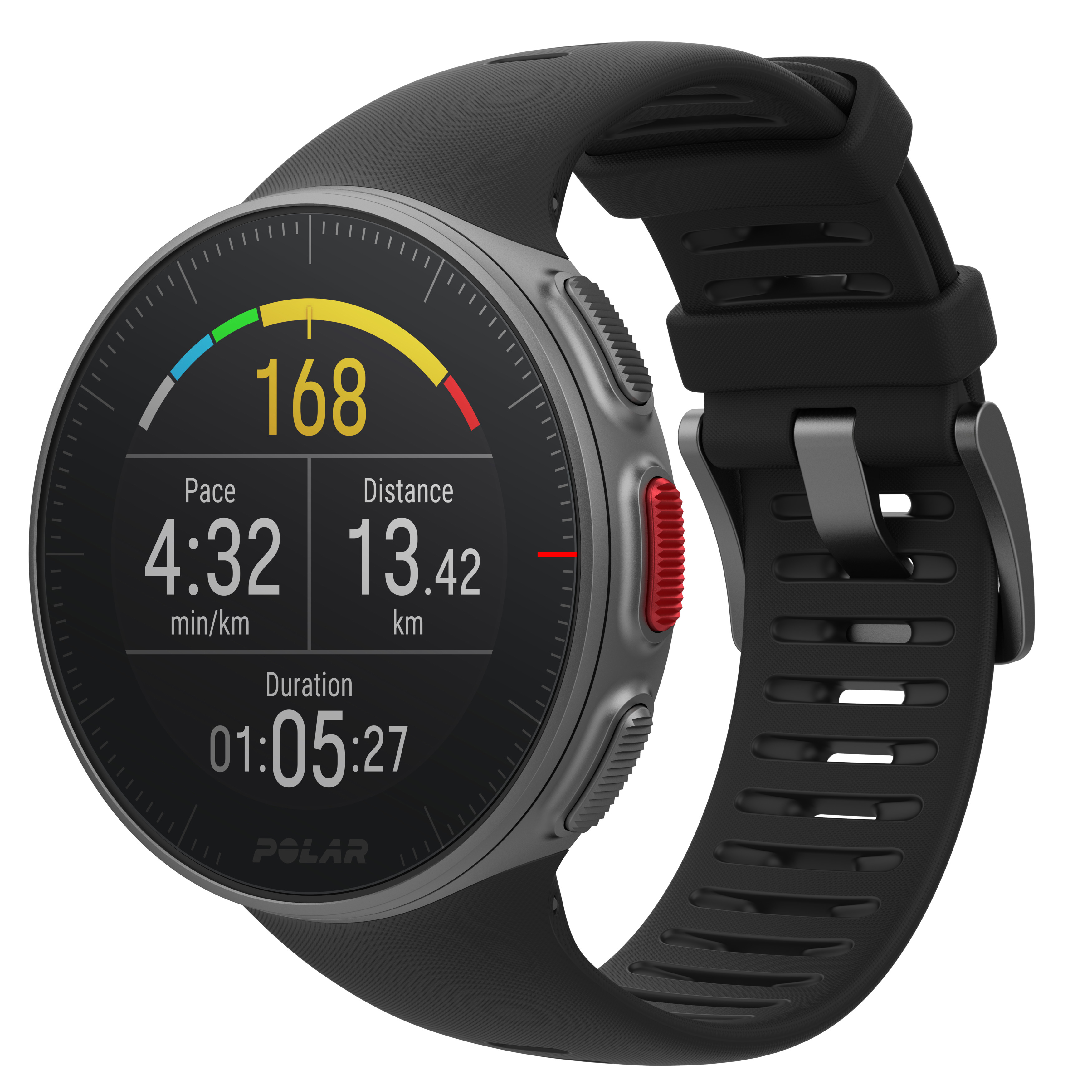 POLAR Polar Vantage V HR - Profi-Multisportuhr mit GPS, mit H10 Herzfrequenz-Sensor, Smartwatch, 155–210 mm, Schwarz