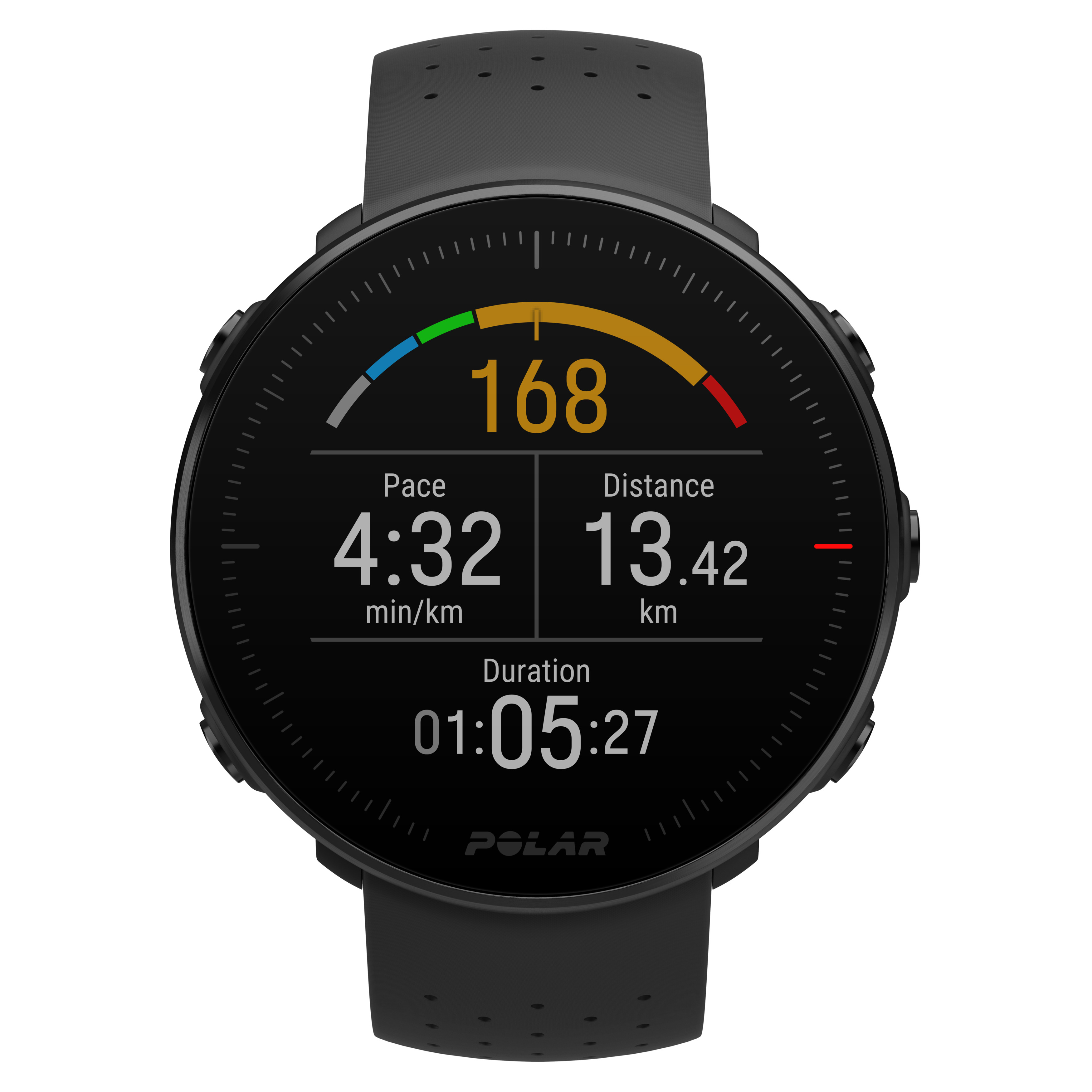 POLAR Vantage M - Multisportuhr mit GPS, Smartwatch, 130–185 mm, Schwarz