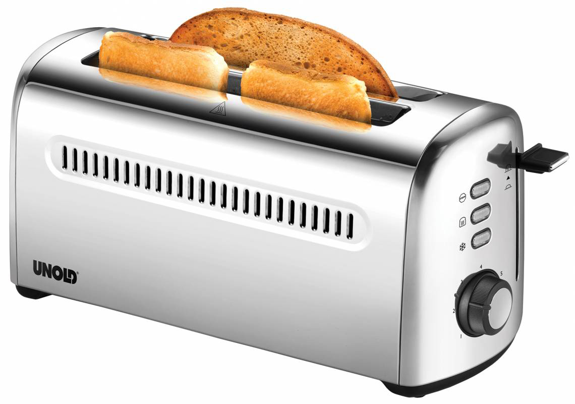 (1500 38366 Watt, 4er Retro Schlitze: UNOLD Edelstahl 2) Toaster