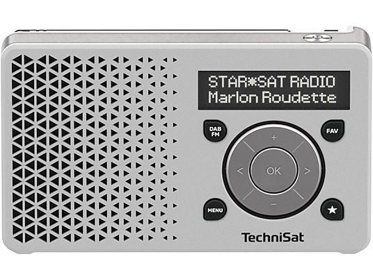 TECHNISAT DIGITRADIO 1 - Radio numérique (DAB+, FM, Blanc/argent)