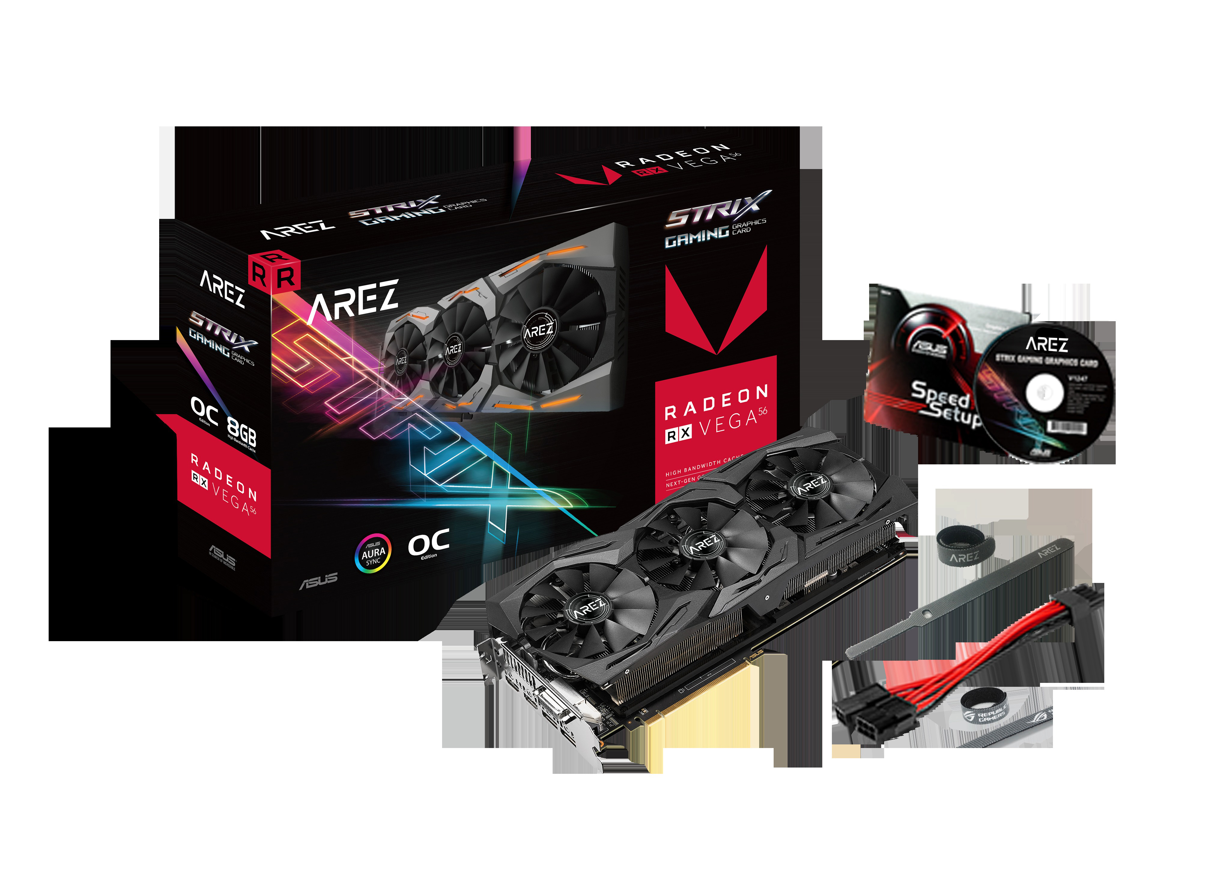 ASUS Radeon™ VEGA 56 AREZ Strix Gaming OC (90YV0B53-M0NA00) (AMD, Grafikkarte)