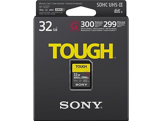 SONY SF32TG TOUGH 300MB/S UHS-II - SDXC-Schede di memoria  (32 GB, 300 MB/s, Nero)
